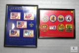 Lot 2 Framed Boy Scouts BSA Bicentennial Patches & Jamboree Collection Set