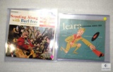 Lot 2 Vintage Records Boy Scouts Learn Morse Code & Scouting Along with Burl Ives Albums