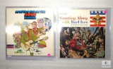 Lot 2 Vintage Records Boy Scouts Breaks The Song Barrier & Scouting Along with Burl Ives Albums