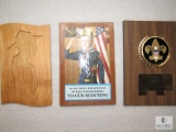 Lot Boy Scout & Cub Scout Recognition Award Plaques & Wood Silhouette Carving