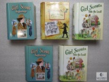 Lot of 5 Girl Scouts Book Tins Trinket Box Storage