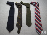 Lot of 4 BSA Boy Scout Neckties Vintage 50-70's Each Labeled Official BSA