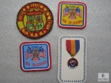Lot BSA Vintage Patches Bi-Jambo 1976, Gulf Ridge Medal, & Patch w/ 9 Segments