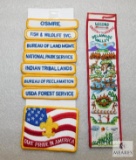 Lot Boy Scouts Take Pride in America Set of 8 Patches & OA Legend Strip Patch