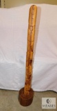 Hand Carved Wood BSA Eagle Scout Ceremonial Totem Post 2 pc