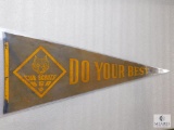Vintage Cub Scouts Pennant Banner Blue & Yellow
