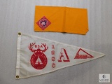 Lot Vintage Asia Pacific Jamboree Neckerchief Dandenon Victoria & Camp Pennant 