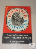 Vintage America's Manpower begins with Boypower Boy Scouts Poster 19