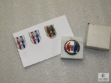 Lot 3 NESA Pins & Vintage Boy Scout Eagle Scout Paperweight