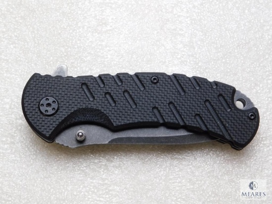 New U.S ARmy tanto tactical folder with spring assist and serrated blade with belt clip