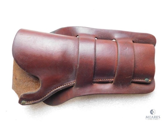 Vintage leather heiser of Denver double loop holster fits 4-1/2"-5-1/2" Colt SAA