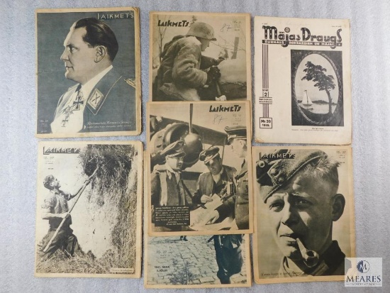 Lot Vintage German Newspapers Propaganda & Elegant World Magazine 1940-1945