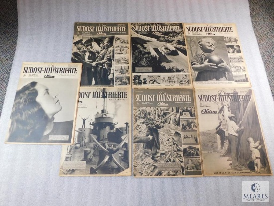 Lot of 7 German Newspapers from 1944 Die Sudost-Illustrierte