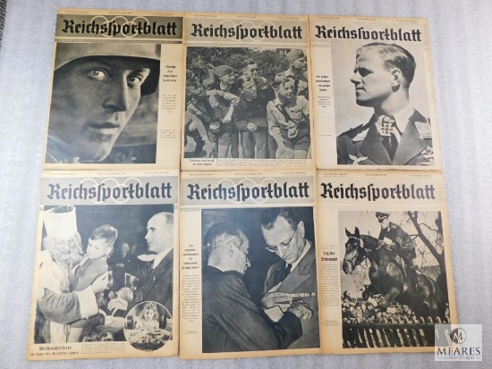 Lot of 6 German Newspapers 1942-1943 Reichslportblatt
