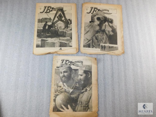 Lot 3 German Nazi Propaganda Military Newspapers 1943-1944