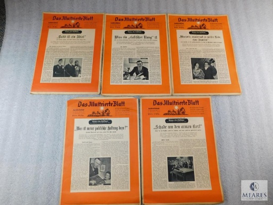 Lot of 5 Das Illustrierte Blatt Pictorial German Propaganda Magazines 1943-1944