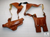 New leather shoulder holster with mag pouch fits S&W 5904,5906 and similar