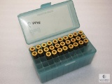 28 Rounds 6mm Remington brass in plastic case