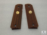 Factory Colt 1911 full size checkered wood grips