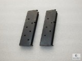 2 blue 1911 .45 acp magazines