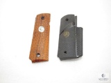 Gold medallion 1911 checkered wood grips and pachmayr officer grip