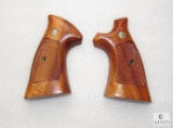 Smith and wesson N Frame checkered wood grips dated 1984