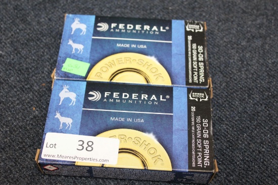 40 Rounds of Federal .30-06 SPRING. Ammo.