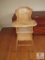 Vintage Wood Baby Highchair