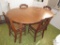 Chair Co Furniture Wood Table w/ 4 Cane Bottom Chairs