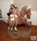 Vintage Ceramic Indians on Horse Statue Figurine