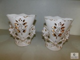 Lot of 2 Vintage Vases USA Stamped Possibly early McCoy