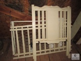 Vintage White Baby Bed Crib - To be used for Decoration or Baby dolls