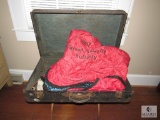 Footlocker Trunk w/ Horse Blanket & Luggage Stand