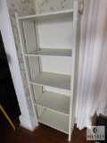 Vintage Wood Book Shelf 5 Tier White