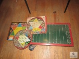 Lot Vintage Tin Toy Games Tudor Football & Chinese Checkers