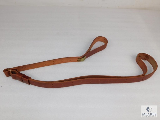 Leather 1" wide military rifle sling