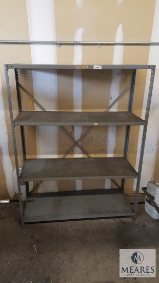 Grey metal shelf