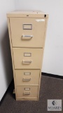Tan 4 Drawer file cabinet