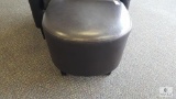 Brown padded ottoman (matches chair in lot 104)