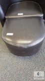 Brown padded ottoman (matches chair in lot 107)