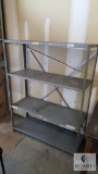 Grey metal shelf