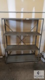 Grey metal shelf