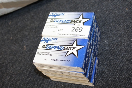 200 Rounds of Independence AR 5.56 FMJ Ammo.