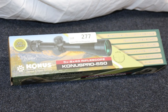 Konus "KonusPro-550" 3x-9x40 Rifle Scope.  NIB.