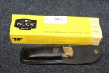 Buck Folding Hunter 110 Knife w/Leather Pouch.