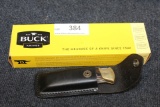 Buck Folding Hunter 110 Knife w/Leather Pouch.