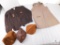 Lot Vintage Girl Brownie Scout Uniforms Shirts & Jumpers, Sweater, & 3 Hats