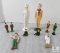 10 piece Lot Vintage & Newer Boy Scout Figurines Porcelain, Plaster, & Plastic