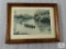 Lot of 2 Framed BSA Pictures; 1 Seton Woodcraft Indians Canoe & 1 Eagle Scout Project