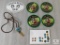 Lot Camp Rainey Mountain Bolo Tie, 5 Camp Stickers, & Set of Service Stars 1,2,4,8,9,10,60,70